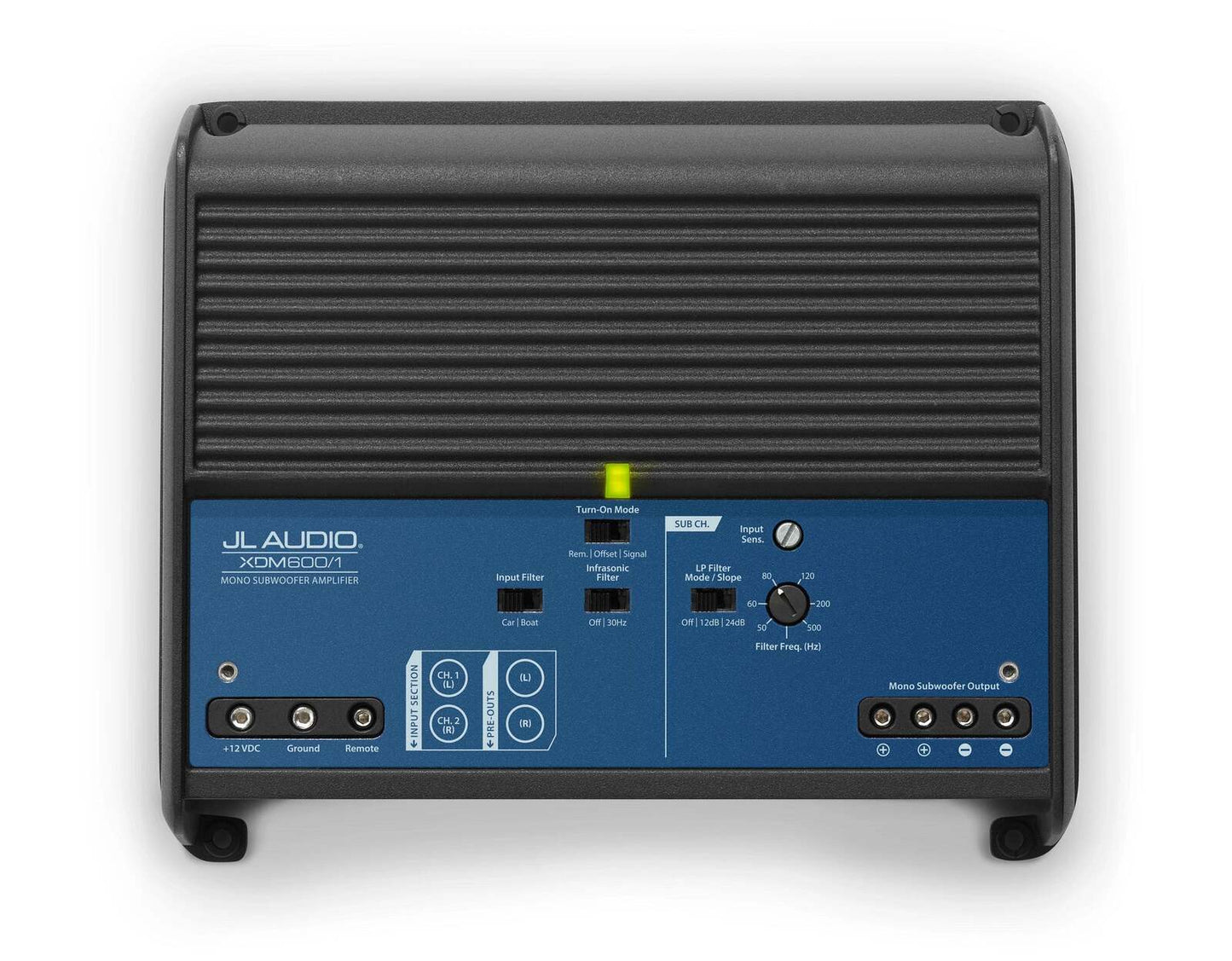 Monoblock, Class D, Car/Marine Subwoofer Amplifier, 600 W