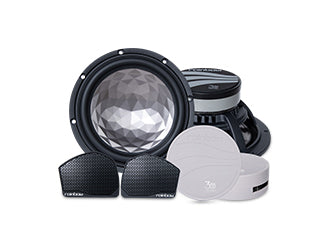RAINBOW 165MM CRYSTAL CONE MID WOOFER 55MM UNIFY DUAL DRIVER WITH AMBIENT LIGHT ENCLOSURE