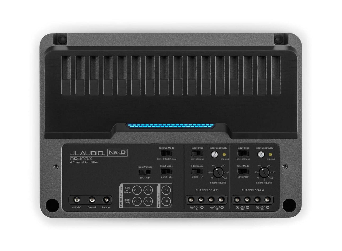 4 Ch. Class D Full-Range Amplifier, 400 W